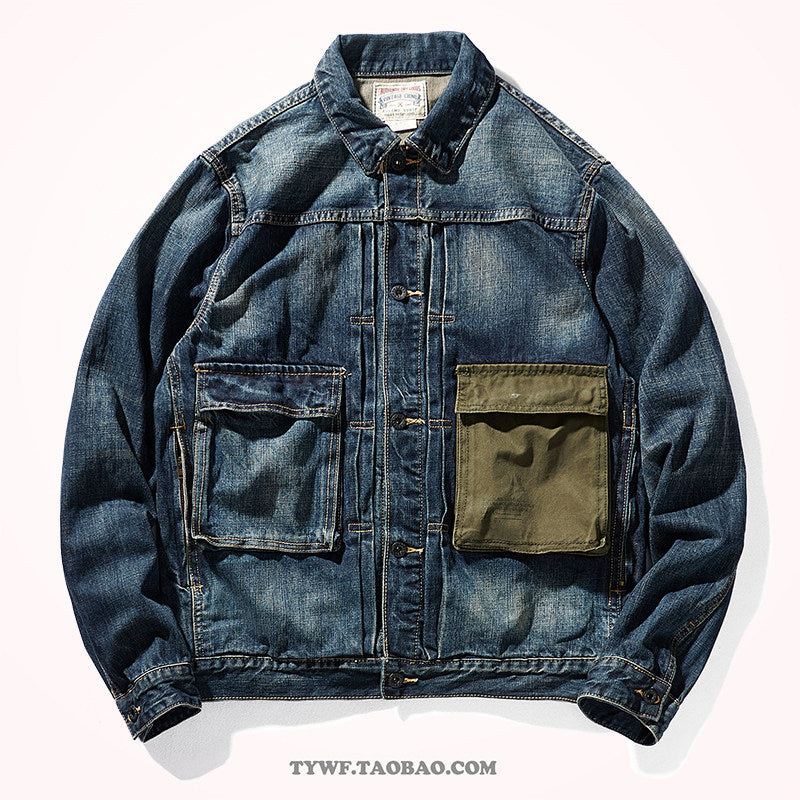 Mens Retro Denim Work Jacket